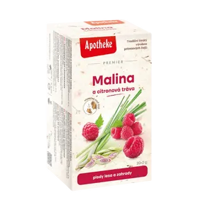 Apotheke Premier Čaj Malina s citronovou trávou a stévií 20 x 2 g